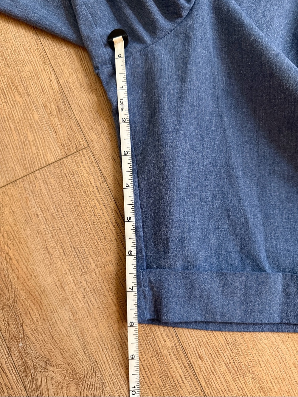 Vintage 90s Pleated HighWaisted Trouser Shorts Blue 30” Waist belt loop pockets - Picture 11 of 15